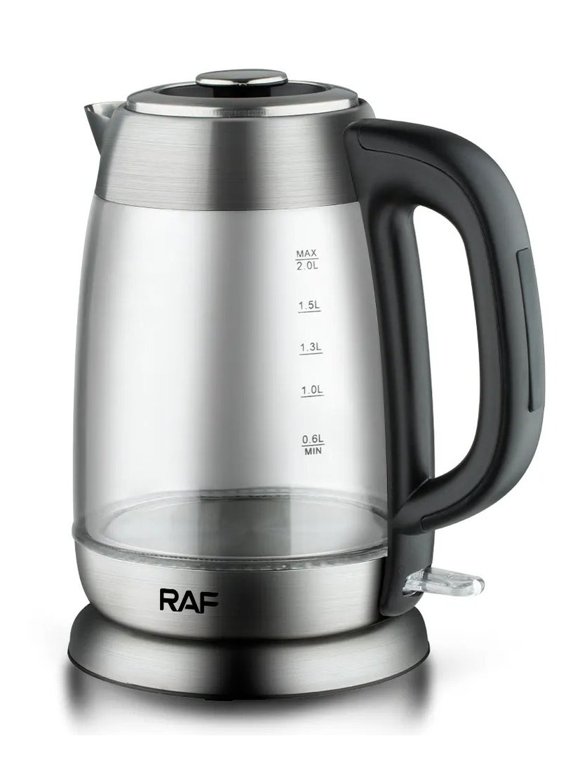 آر إيه أف الفولاذ المقاوم للصدأ لوحة الحرارة الزجاج غلاية كهربائية ببا الحرة الداخلية غلاية كهربائية 360 قطب قاعدة غلاية كهربائية - Image 3