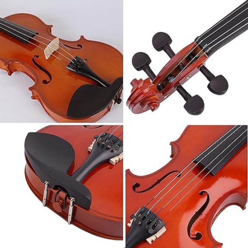 4/4 Equaliser Violin, Full Size Maple EQ Beginner Violins Kit, Violin Outfit Set With Piano Case - Image 4