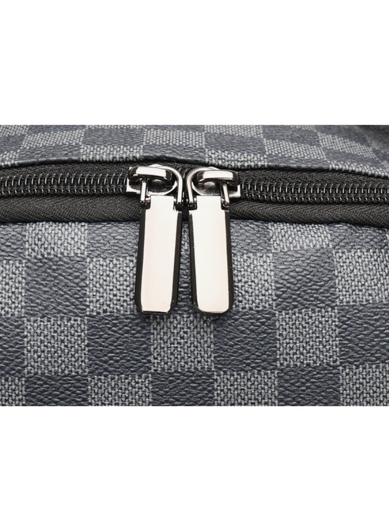 New style casual shark-print backpack for business, large capacity men's travel bag, school bag for college students - Image 4