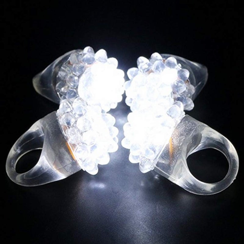 Lacgo 60 Pcs Flashing Led Lights Up Rings - Bumpy Jelly Glow In The Dark Colorful Rubber Blinking Rings Gift Toys Prizes For Adults Party Favors Halloween Christmas - Image 2
