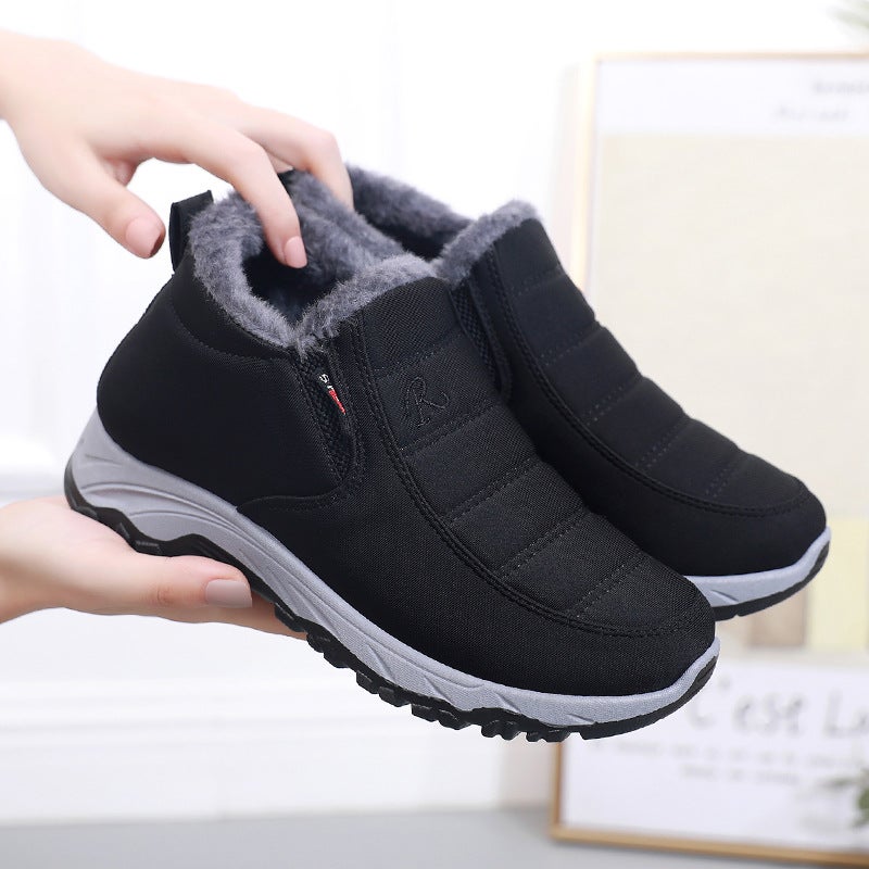 2024 Winter Cotton-Padded Boots Warm Lined Unisex Black [female]] 