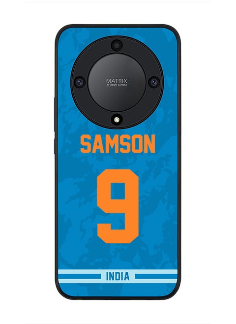 Cover for Honor X9a 5G Case , Rugged Black Slim fit Soft Flexible Thin Protective Phone Cases - Player Name - Sanju Samson, Jersey Number- 9