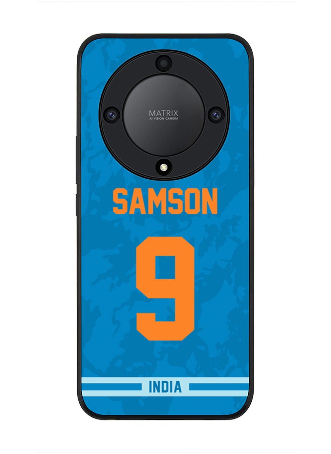 Stylizedd - Cover for Honor X9a 5G Case , Rugged Black Slim fit Soft Flexible Thin Protective Phone Cases - Player Name - Sanju Samson, Jersey Number- 9 - Image 1