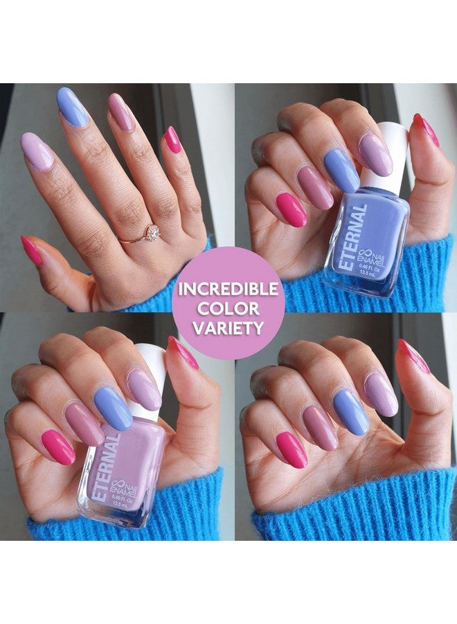إترنال مجموعة طلاء أظافر مكونة من 4 قطع، تدوم طويلاً، سريعة الجفاف ولم يتم الإساءة إلى الحيوانات لتصنيعها. صنع في الولايات المتحدة الأمريكية، 0.46 أونصة سائلة لكل واحدة (وقت الشاي) - Image 2