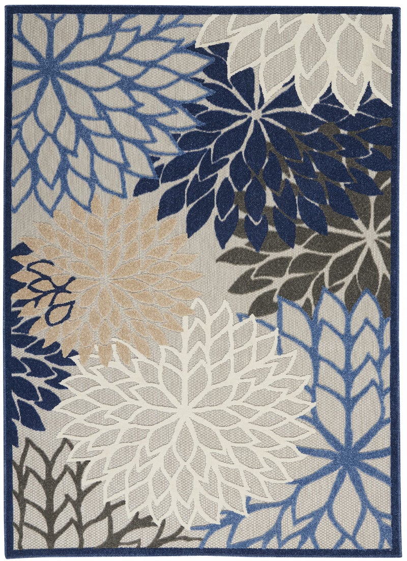 Nourison Home Aloha 5'3" x 7'5" Fabric Indoor/Outdoor Rug in Blue/Multi-Color - Image 2