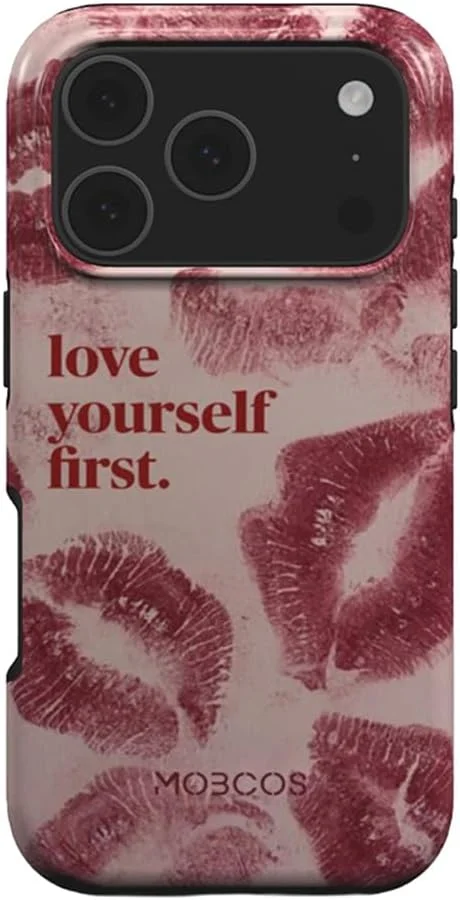 Mobcos Mobcos iPhone 17 Pro Self-love Premium Case Compatible with Hybrid Dual-Layer Hard Shell + Silicone Protection - Scratch-Resistant Shockproof Mobile Cover