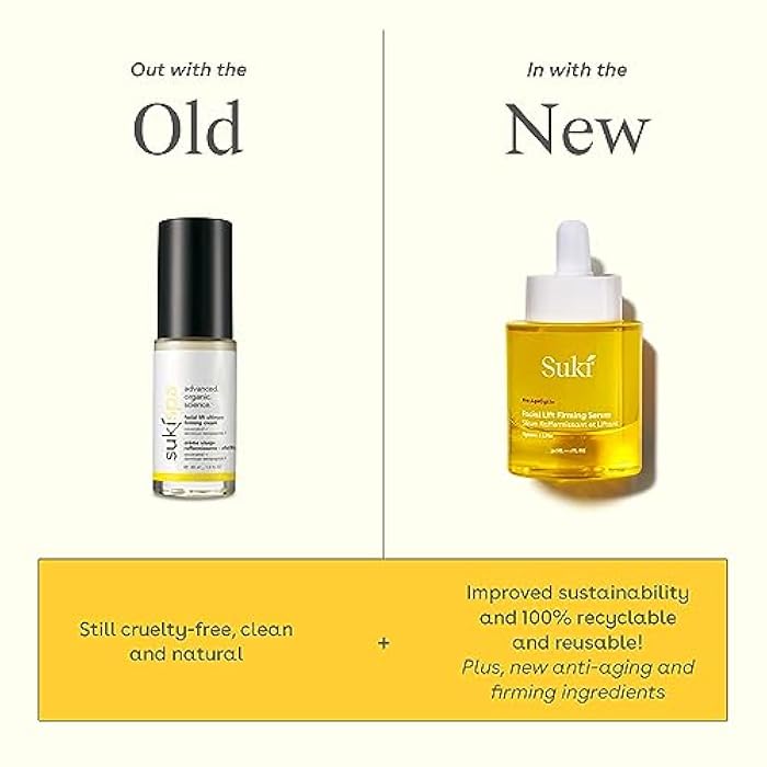 Suki Anti Aging Face Serum: Facial Lift Firming Serum - Plumping Day & Night Anti Wrinkle Serum for Face Skin Care with Hydrating Hyaluronic Acid, Retinol Alternative Bakuchiol, Plant Stem Cells 1oz. - Image 2