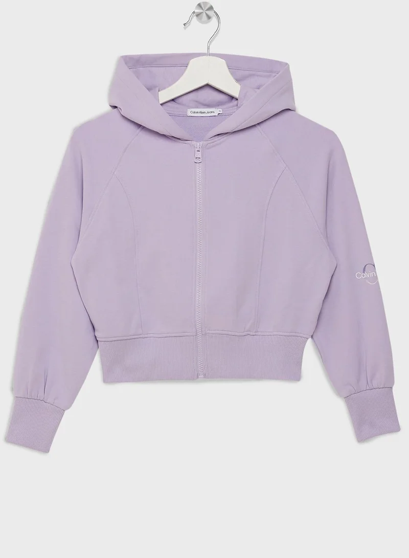 Calvin Klein Jeans Kids Essential Zip Through Hoodie