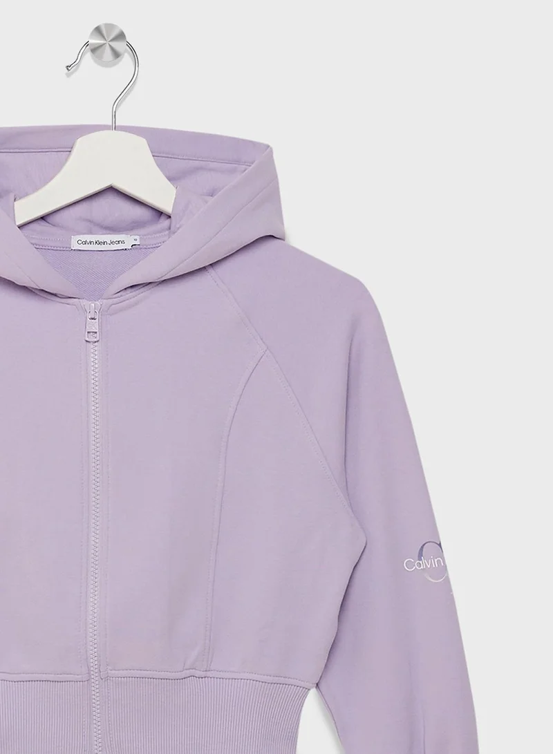 Calvin Klein Jeans Kids Essential Zip Through Hoodie
