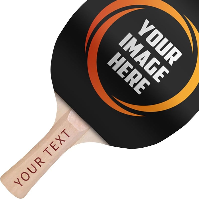 Uberpong Custom Personalized Ping Pong Paddle, Table Tennis Racket, Upload Photo or Logo, ITTF-Approved Rubber, 5-Ply Blade for Speed & Control, Printed & Engraved in The USA - Image 1