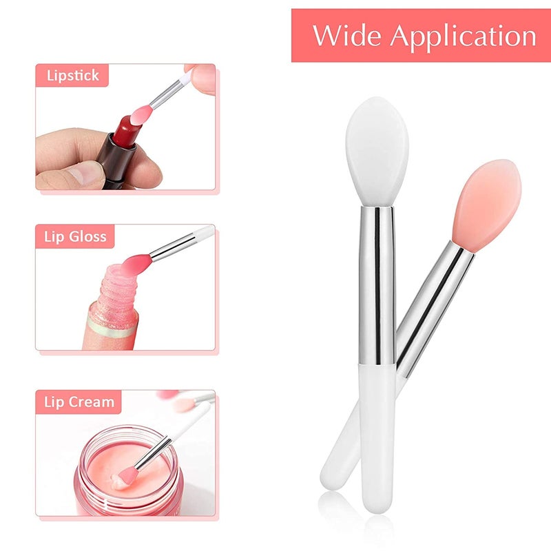 SALOCY Silicone Lip Brush,Lipstick Applicator Brushes,Makeup Brushes,9Pcs - Image 3
