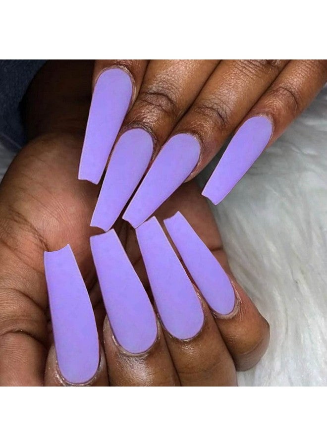Addfavor 200Pcs Coffin Press On Nails Long Full Cover Acrylic Fake Nails Ballerina False Nail Tips With Chunky Glitter And Sticker Decals For Women Teen Girls Fingernail Design Manicure - Image 2