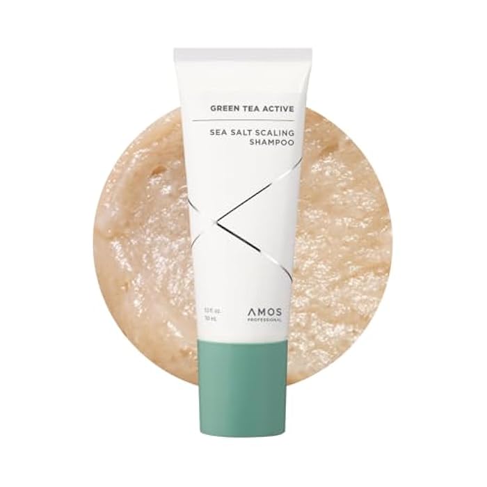 AMOS PROFESSIONAL Green Tea Active Sea Salt Scaling Shampoo l Scalp Scrub, Deep Cleansing for Itchy, Oily Scalp, Sulfate Free, 5.0 fl. oz. - Image 1