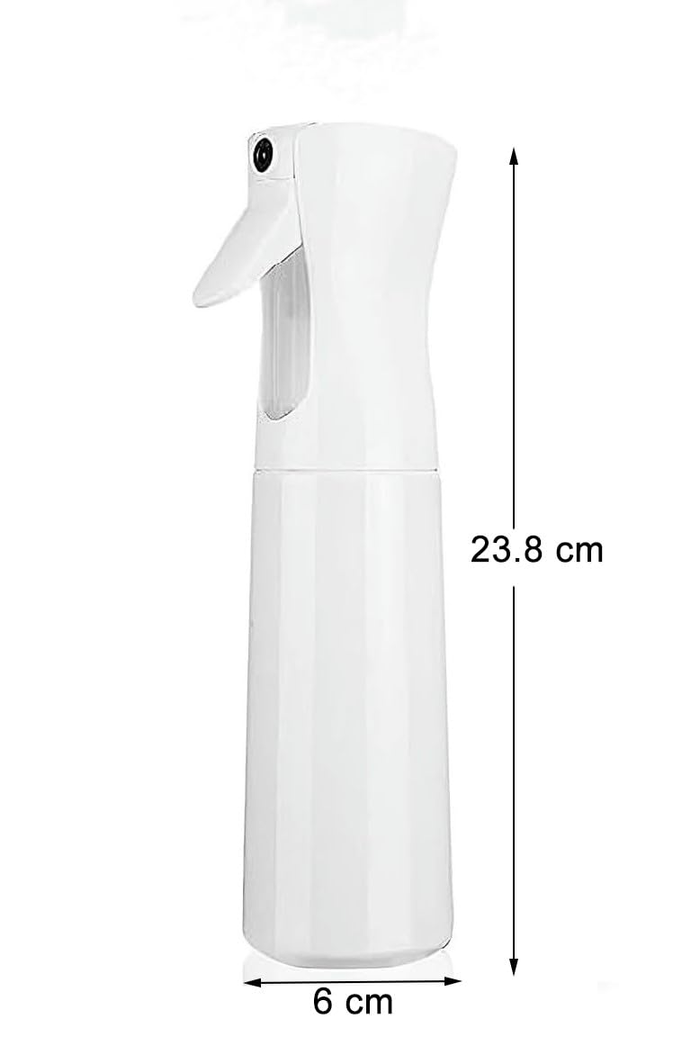 INOVERA Refillable Empty Mist Water Spray Bottle for Taming Hair in Morning, Hairstyling, Plants, Pets (White, 300ml) - Image 2