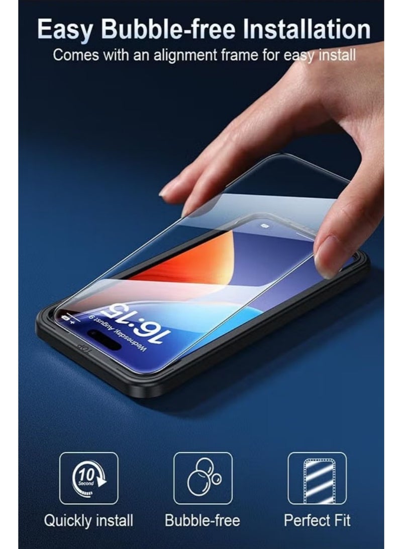 iPhone 16 Plus Screen Protector 6.7 inch - HD Clear Film, Ultimate Display Protection, Crystal Clear Clarity, Easy Installation, Premium Quality, 2 Pack - Image 5