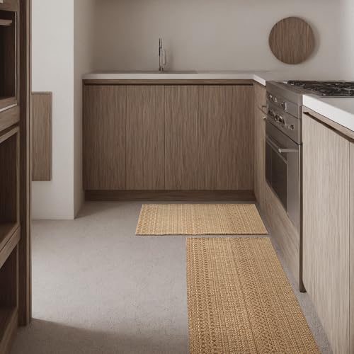 MatEssenz Kitchen Mats for Floor, Kitchen Rugs, Machine Washable Mats 20"x30"+20"x48" Boho Style, Anti-Skid TPR Backing for Kitchen, Non-Slip, Durable, Easy Clean, Everyday Use - Image 2