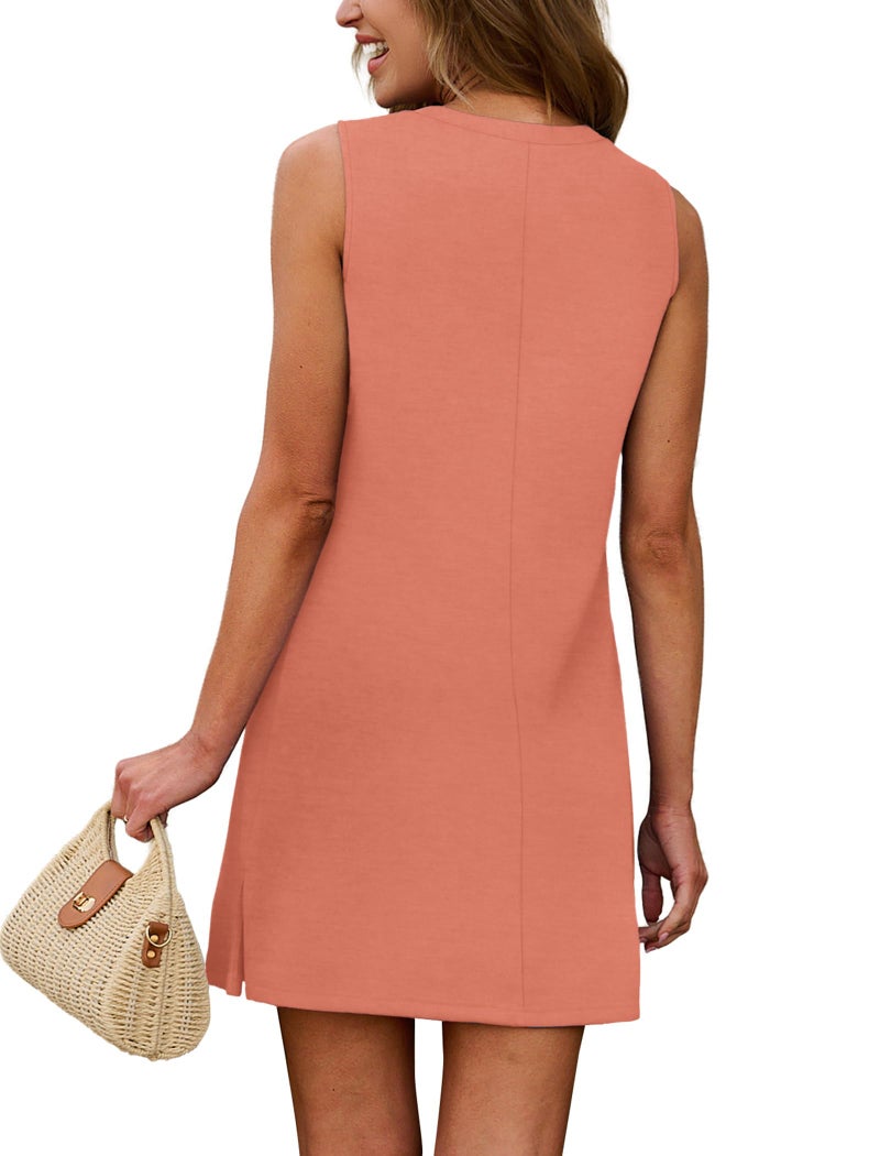 WIHOLL Summer Dresses for Women 2026 Casual Sundresses Beach Vacation Clothes Cruise Outfits Spring Dress Coral L - Image 5