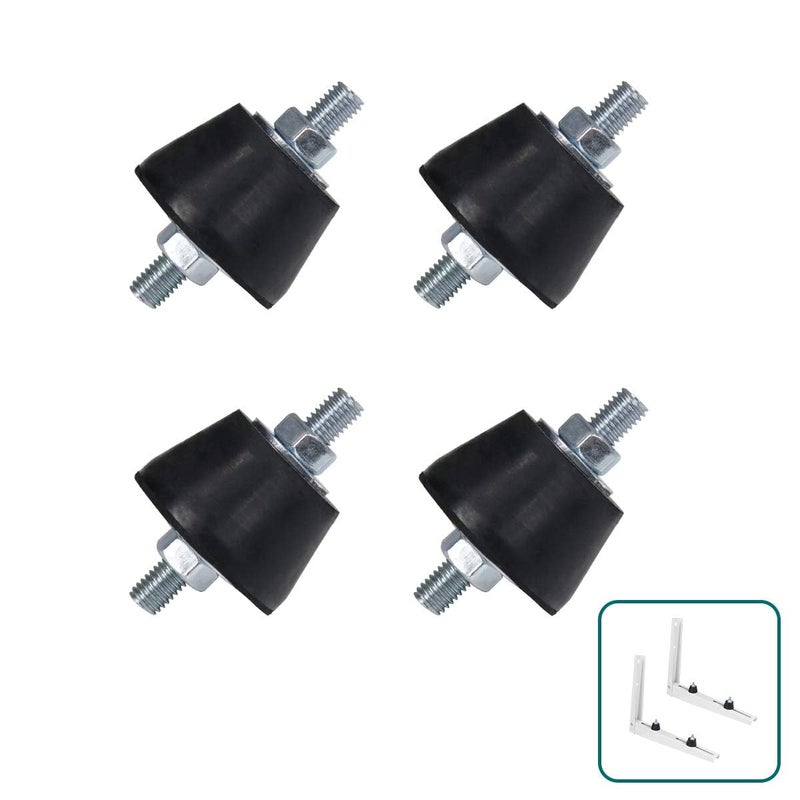 Daisypower Air Conditioner Rubber AntiVibration Mounts Pad Shock Absorbing Isolator Mounting Pads for for Outdoor Ductless Mini Split Units AC Bracket CondensersCompressors M8 L