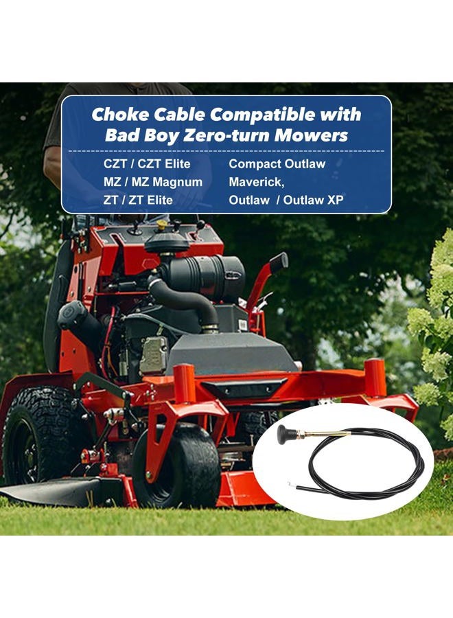Ulreon 290-610 Choke Cable Push Pull Cable for Bad Boy Zero-Turn Mowers Compact CZT CZT Elite MZ MZ Magnum Maverick Outlaw XP Outlaw ZT and ZT Elite Control Replacement for 054-8017-00 - Image 2