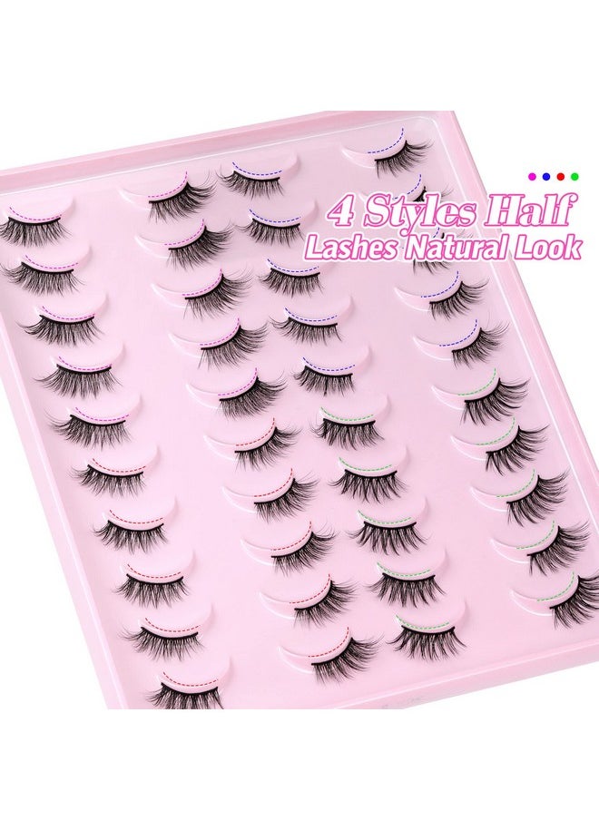 Half Lashes Natural Look Fluffy False Eyelashes Wispy 4 Styles Cat Eye Lashes 3D Natural Volume Accent Lashes 20 Pairs Pack By Yawamica - pzsku/ZABDBFA4386E62BFD9AEEZ/45/_/1707975208/1390fda5-2217-42c0-a7b6-96c3b7856176