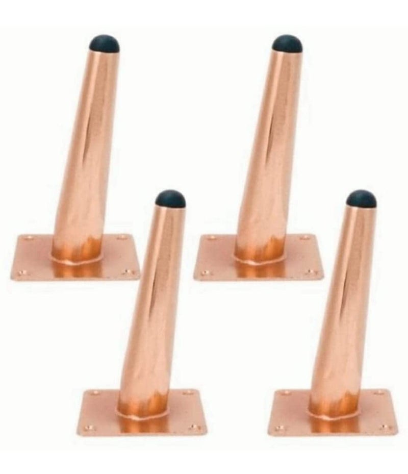 Fascination FASINATION Sofa Legs Sofa Furniture PVD Glossy Finish Cone Shape Design Sofa Leg Set of 4 4 InchRose Gold - Image 5