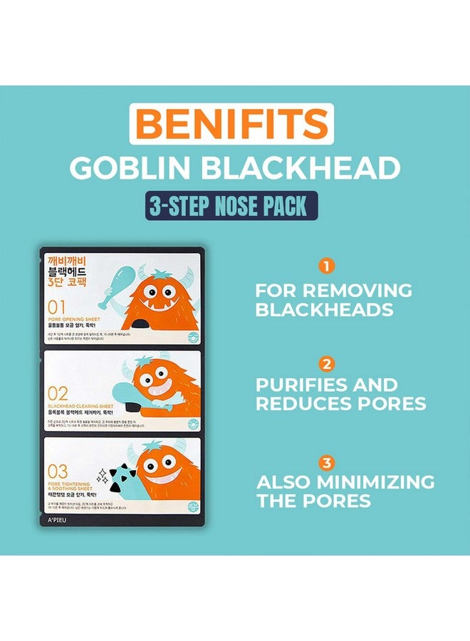 A'pieu Goblin Blackhead 3-Step Nose Pack | 150 ml | Blackhead Removal | Pore Tightening | Improved Skin Texture - Image 4