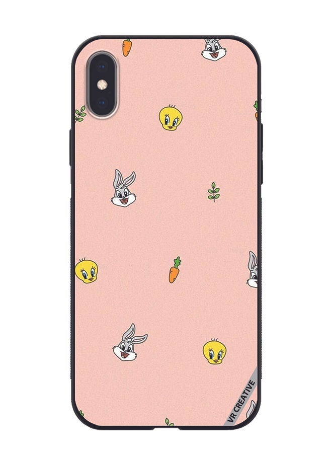 VR CREATIVE Protective Case Cover For Apple iPhone XS Max Bunny Design Multicolour - Image 1
