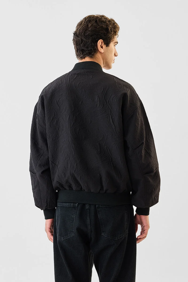 SNITCH Snap Button Oversized Bomber Jacket