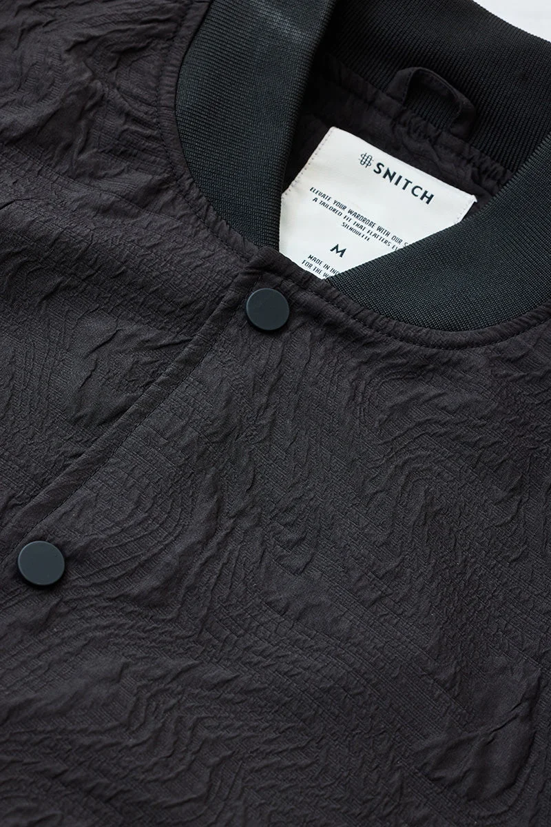 SNITCH Snap Button Oversized Bomber Jacket