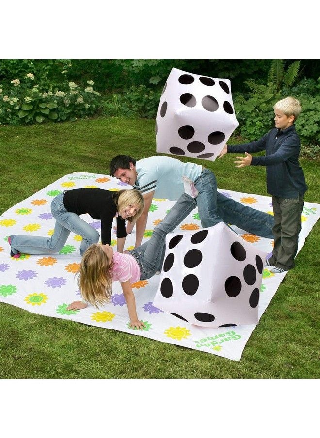 Novelty Place - 20" Jumbo Inflatable Dice 2 Pcs By Novelty Place 20 Inch White And Black Giant Dice For Indoor And Outdoor Broad Game Ludo And Pool Party - Image 1