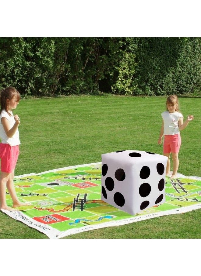 Novelty Place - 20" Jumbo Inflatable Dice 2 Pcs By Novelty Place 20 Inch White And Black Giant Dice For Indoor And Outdoor Broad Game Ludo And Pool Party - Image 1