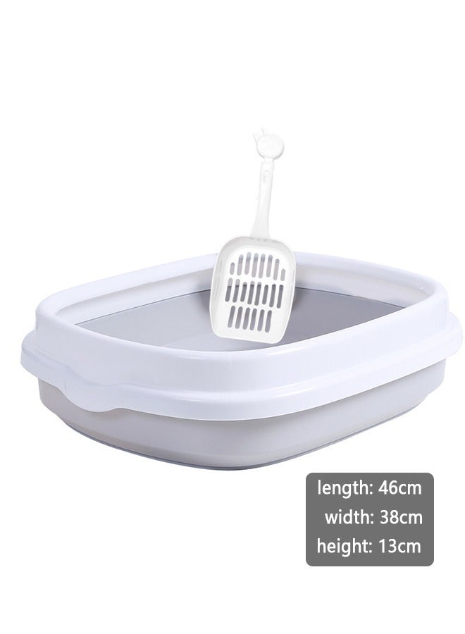 Yolu Cat Litter Box With Scoop, Extra Large Litter Box With Size 46x38x13cm  - Image 2