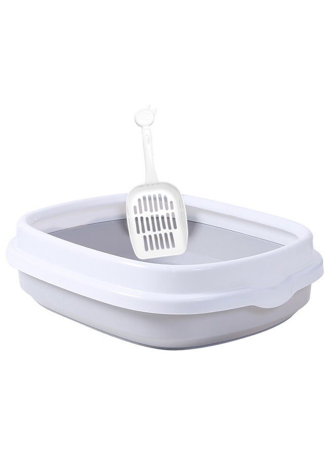 Yolu Cat Litter Box With Scoop, Extra Large Litter Box With Size 46x38x13cm  - Image 1