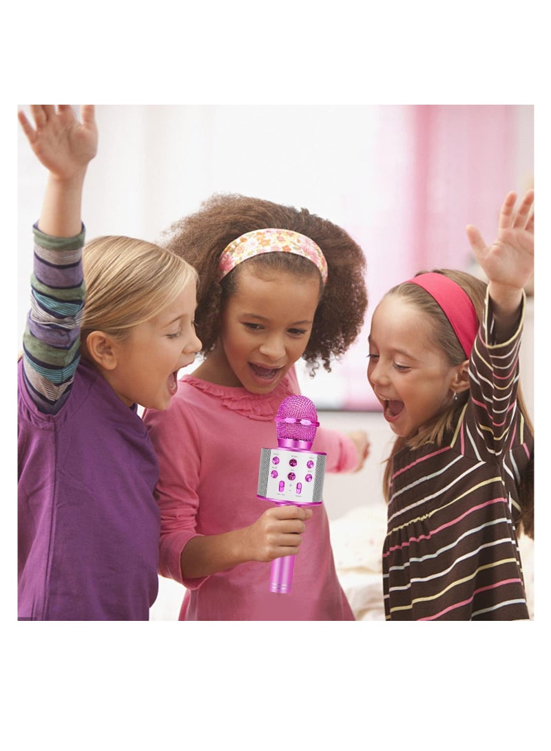 Girl Toys Microphone for Kids,4 5 Year Old Girl Birthday Gifts-6 7 8 9 10 Year Old Girl Gifts Ideas,Girls Toys Age 6-8,Girl Toys Age 6-7,Girls Toys 8-10 Years Old, Bluetooth (Purple) - Image 2