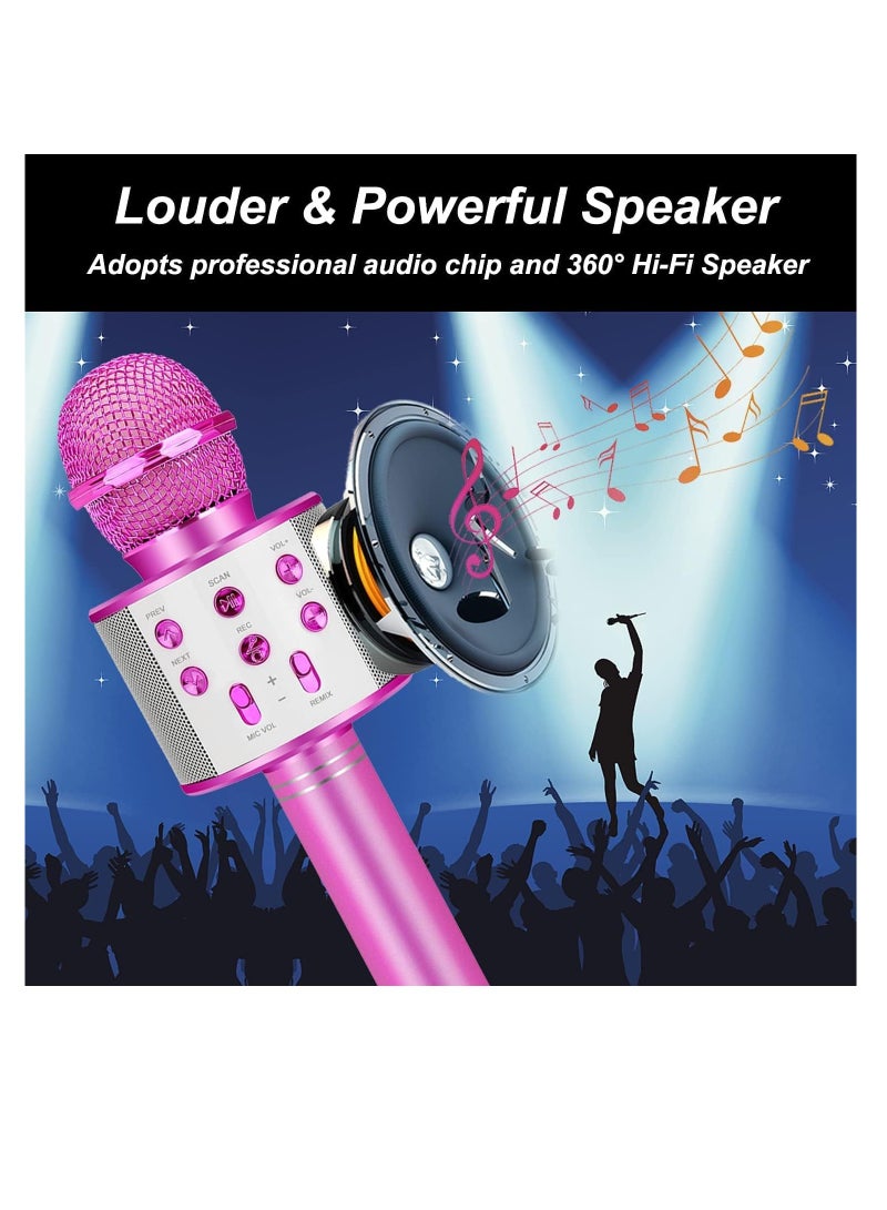 Girl Toys Microphone for Kids,4 5 Year Old Girl Birthday Gifts-6 7 8 9 10 Year Old Girl Gifts Ideas,Girls Toys Age 6-8,Girl Toys Age 6-7,Girls Toys 8-10 Years Old, Bluetooth (Purple) - Image 5