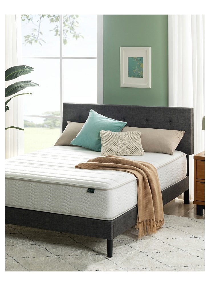 Zinus Foam and Spring Hybrid Mattress, King (US Spec), Fiberglass Free, Medium Firmness, Durable Support, Certified Safe Foams & Fabric, Mattress in A Box (193.0 X 203.2 X 25.4 CM) - Image 1