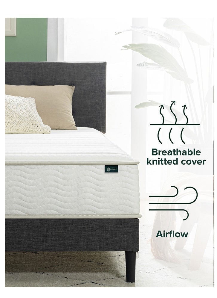 Zinus Foam and Spring Hybrid Mattress, King (US Spec), Fiberglass Free, Medium Firmness, Durable Support, Certified Safe Foams & Fabric, Mattress in A Box (193.0 X 203.2 X 25.4 CM) - Image 2