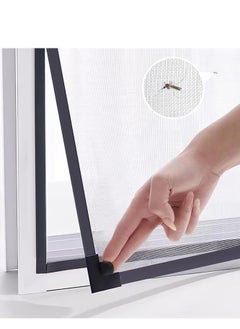DIY Window Screen Anti Mosquito Mesh Window Screens for House Windows Magnetic Screen Window Adjustable Net Fiberglass Fine Screen with Grey Mesh (39''x59'')