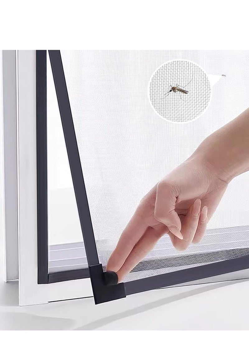 KASTWAVE - DIY Window Screen Anti Mosquito Mesh Window Screens for House Windows Magnetic Screen Window Adjustable Net Fiberglass Fine Screen with Grey Mesh (39''x59'') - Image 1