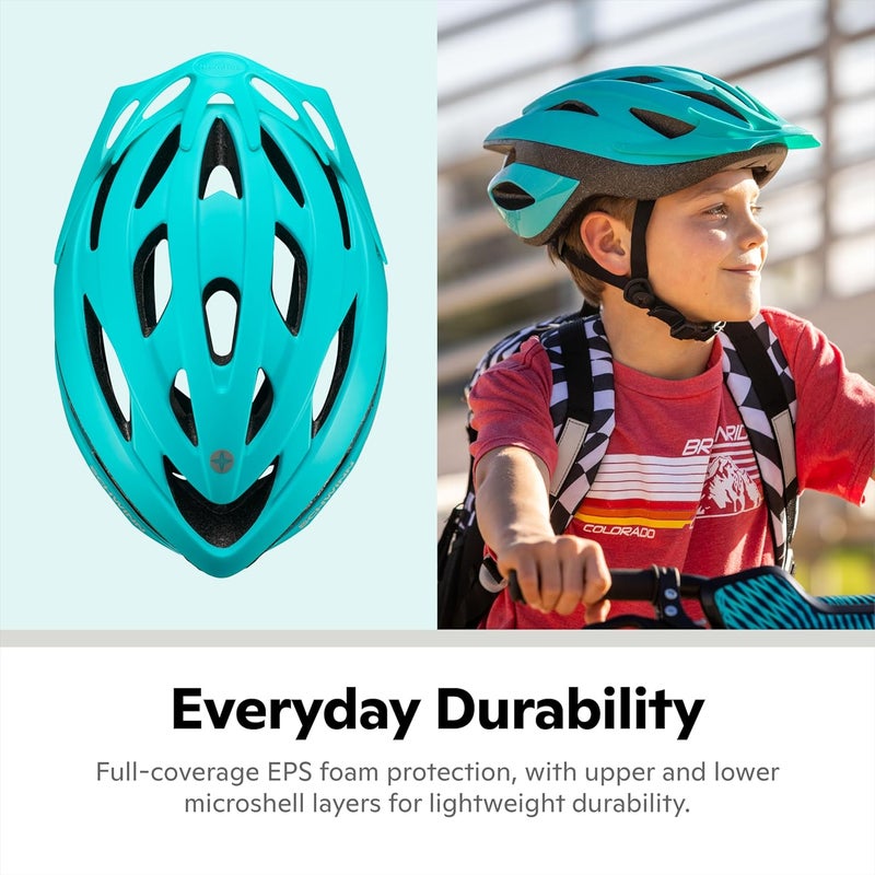 SCHWINN Thrasher Helmet for Kids, Size 55-58 cm for Kids 8-14, Lightweight Microshell, Adjustable Dial & Straps, Interior Padding, Air Vents, Visor, Helmet for Boys and Girls - Image 4