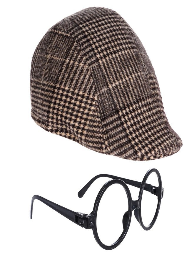 cnomg 6PCS Old Man Costume 1 00 Day of School Grandpa Accessories Hat Bow Tie Glasses Eyebrows Mustache Inflatable Cane Set - Image 2