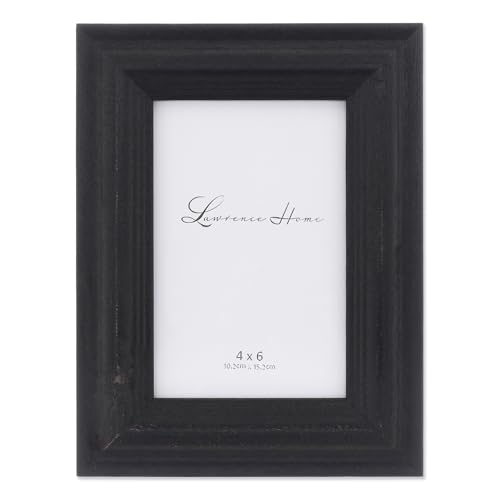 Lawrence Frames إطار صور لورانس 4x6 خشب أسود متآكل - Image 1