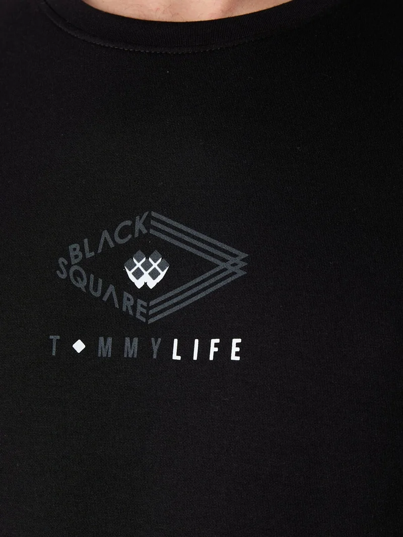 TOMMYLIFE TOMMY Oversized Cotton-Blend Logo T-Shirt