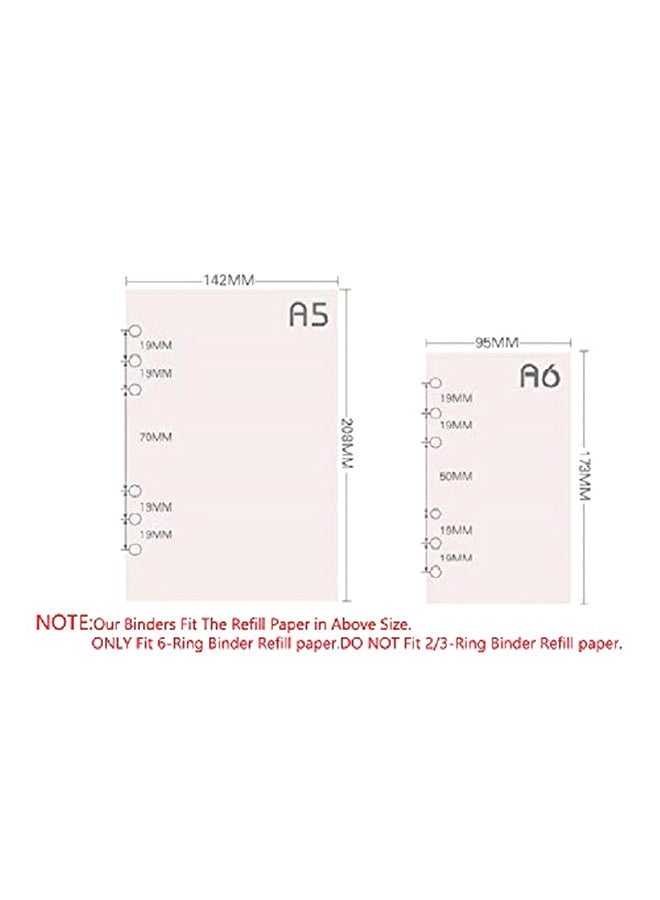 NIBEMINENT A5 Personal Organizer Spiral Binder Notebook With Magnetic Button Pink - Image 4