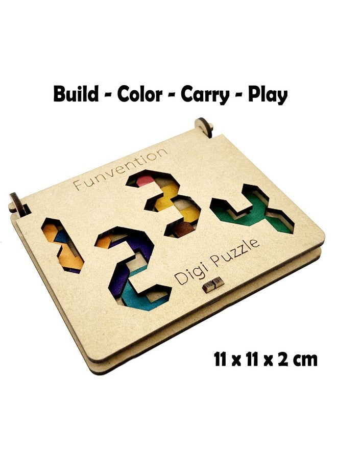 فنفينشين لعبة سفر جيبية من Funvention DIY DigiPuzzle للأطفال من سن 4 سنوات فما فوق، لعبة لوحية تعليمية ممتعة، أفضل هدايا عيد الميلاد - Image 2