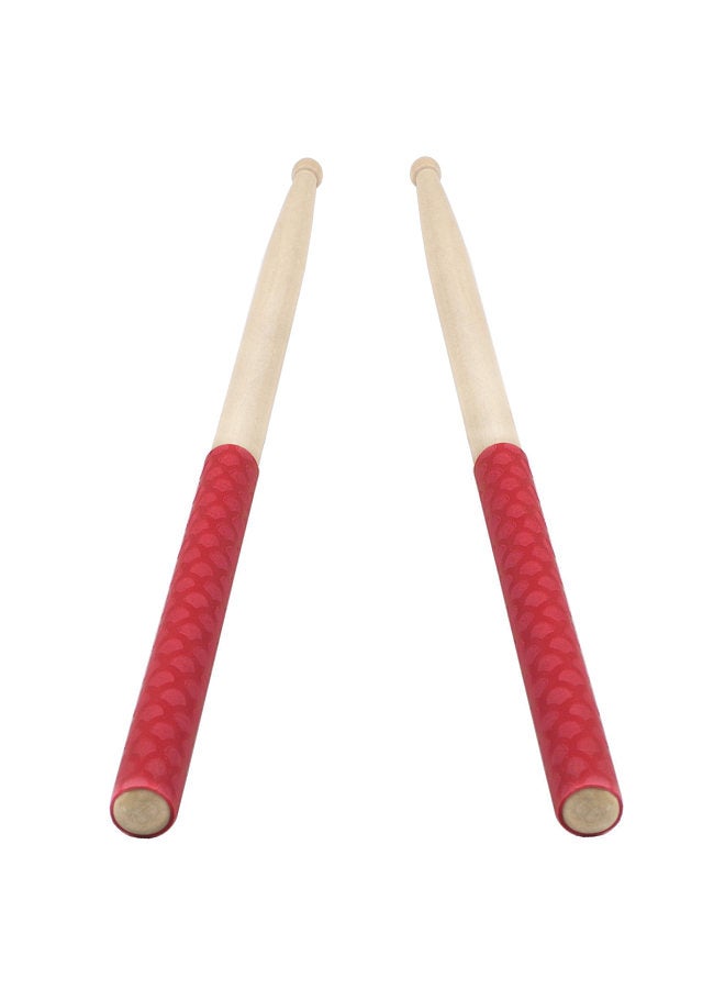Generic 1-Pair Drumstick 5A  Anti Slip Drumstick Antiskid Drum Sticks Maple Wood Drumsticks Triangular Tip with Non-Slip Wrapped Handle Musical Instrument Drum Set Accessories  - Image 4