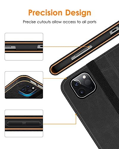 DTTO Case for iPad Pro 11 Inch 4th / 3rd / 2nd / 1st Generation 2022/2021/2020/2018,Premium PU Leather Folio Stand Cover with Hand Strap, Auto Wake/Sleep,Multiple Viewing Angles, Black - Image 3