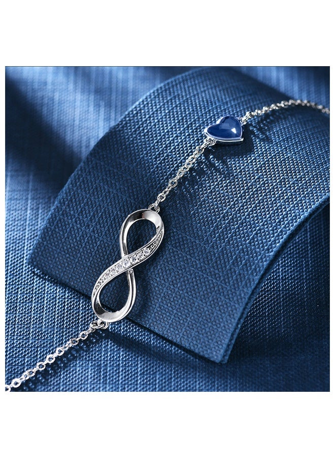 Infinity Heart Birthstone Charm Bracelet for Women, Adjustable Link Bracelet, Perfect Mother's Day, Anniversary, or Birthday Jewelry Gift for Wife, Girlfriend, or Her - Image 5