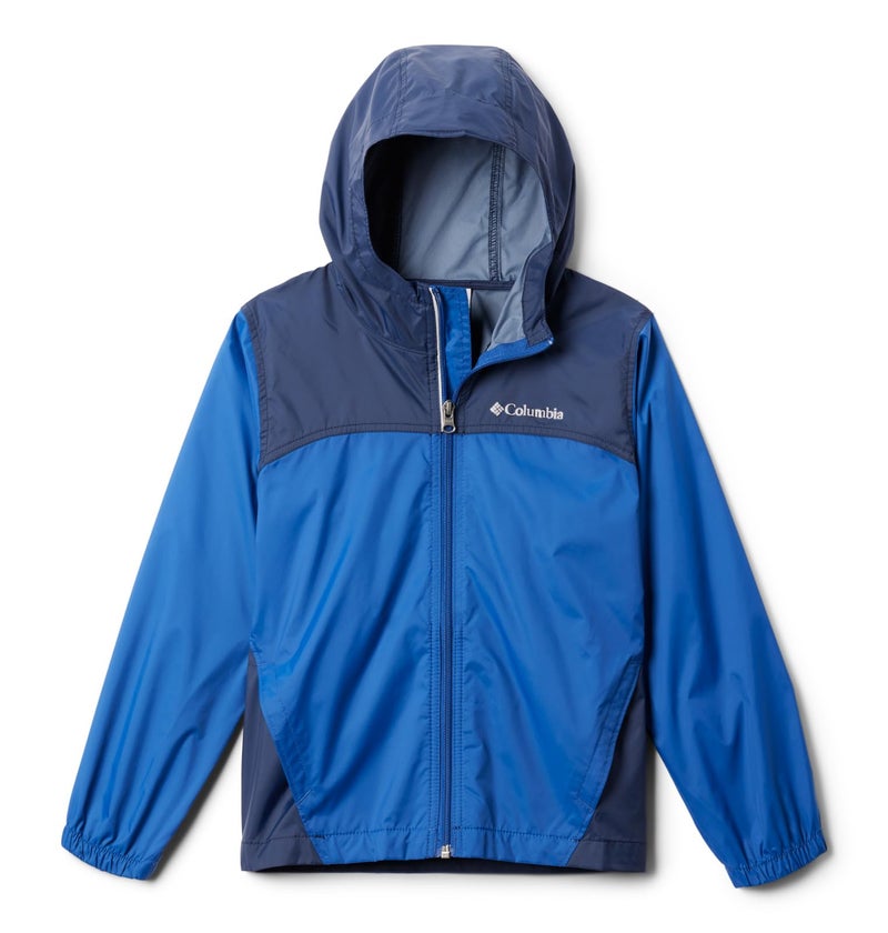 Columbia Youth Boys Glennaker Rain Jacket, Mountain Blue/Collegiate Navy, Medium - Image 1