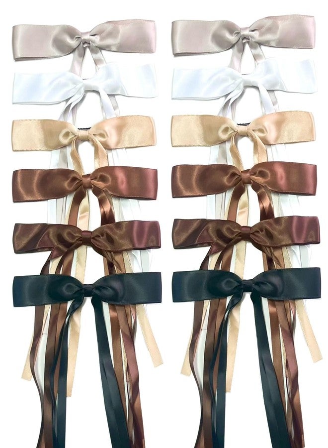 Tobeffect Hair Bows for Women Girls 12PCS Bow Hair Clips Cute Hair Ribbon Bows for Hair Fashion Hair Accessories for Women - Image 1